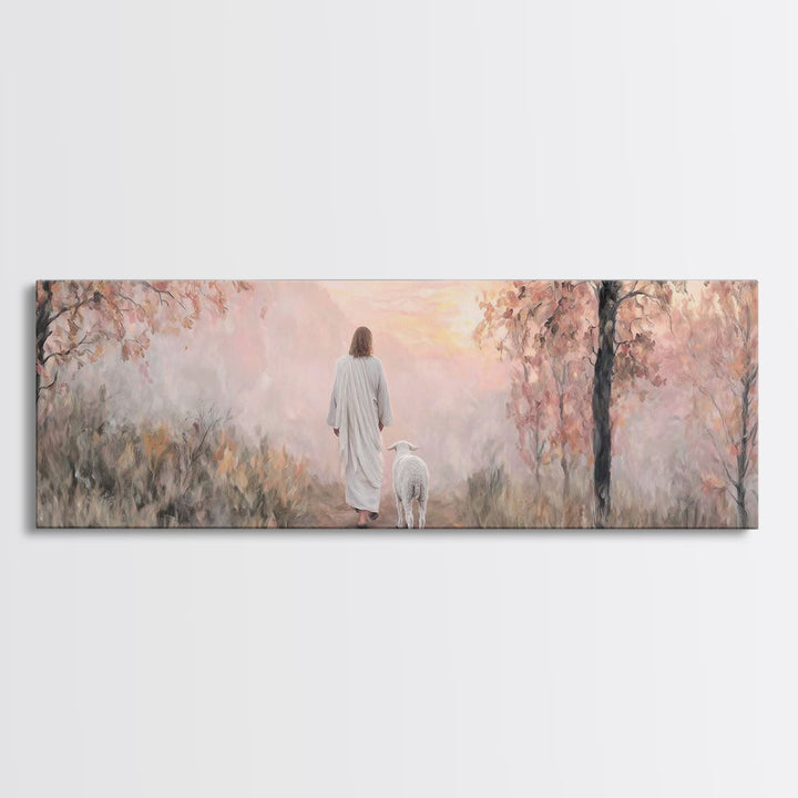 Dawn Of Peace – Framed Canvas Print – Panoramic Painting – Christian Wall Art – Jesus Art Print – Christian Canvas Art – Modern Christmas A