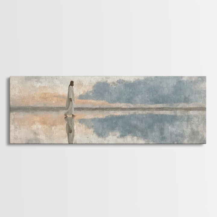 Eternal Guide | Framed Canvas Print | Christian Art Canvas | Panoramic Wall Art | Christian Wall Art | Jesus Painting