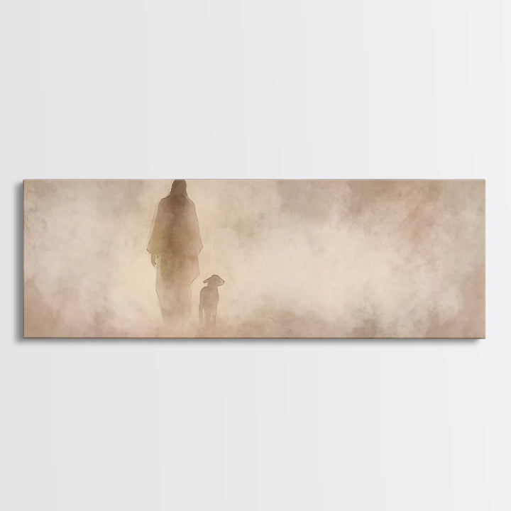 Blessed Cloud Walk – Framed Canvas Print – Panoramic Wall Art – Christian Art Canvas – Christian Wall Art – Jesus Painting