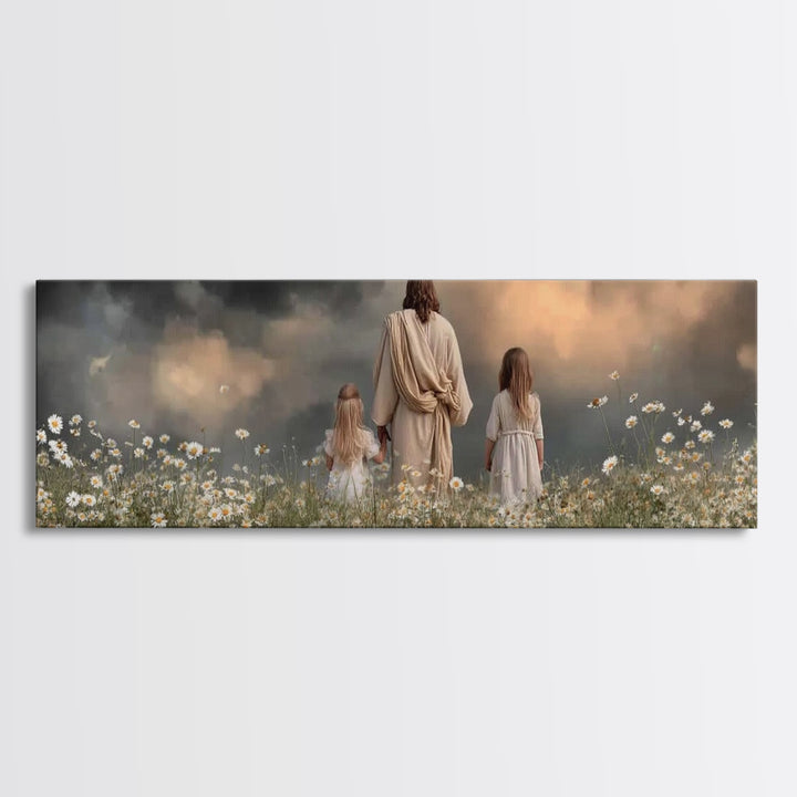 Light of Mercy | Framed Canvas Print | Panoramic Wall Art | Christian Art Canvas | Christian Wall Art | Jesus Painting | Christian Christma
