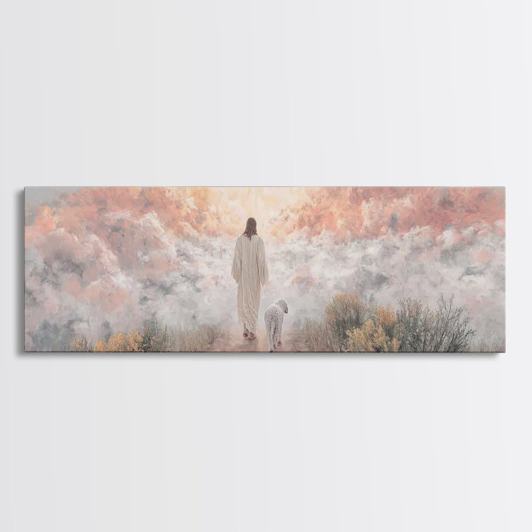 Radiant Ascension – Framed Canvas Print – Panoramic Print – Christian Wall Art – Christian Art Canvas – Jesus Painting – Christmas Art – Ch