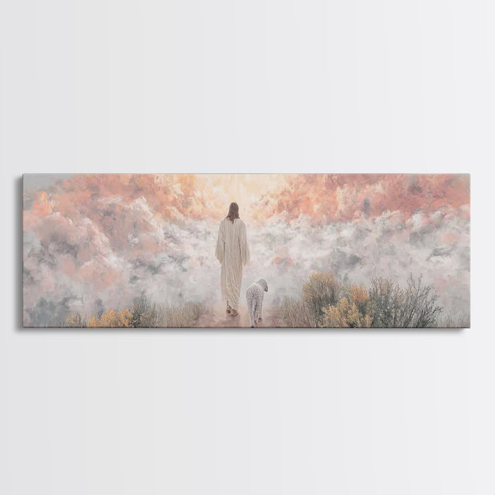 Radiant Ascension – Framed Canvas Print – Panoramic Print – Christian Wall Art – Christian Art Canvas – Jesus Painting – Christmas Art – Ch