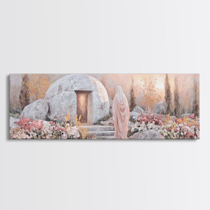 Eternal Morning Peace | Framed Canvas Print | Extra Wide Art | Christian Paintings | Christian Art Gift | Christian Wall Art | Christmas Ca