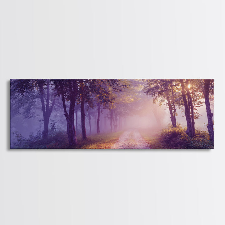 Dawnwood Journey | Framed Canvas Print | Panoramic Painting | Christian Art Print | Christian Wall Art | Moody Christian Art | Christian Ar