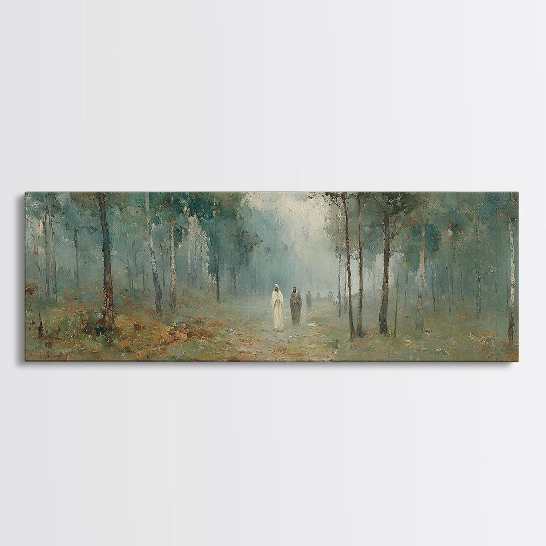 Golden Hour Peace, Framed Canvas Print, Extra Wide Art, Christian Wall Art, Moody Christian Art, Christian Art Painting, Christian Gift Ide