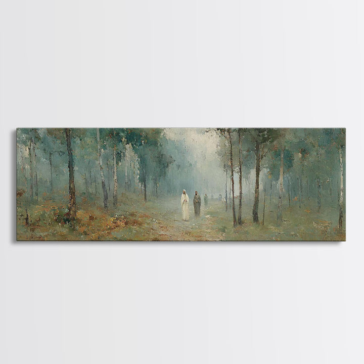 Golden Hour Peace, Framed Canvas Print, Extra Wide Art, Christian Wall Art, Moody Christian Art, Christian Art Painting, Christian Gift Ide