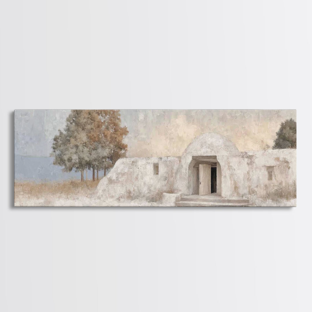 Bethlehem Dawn Light, Framed Canvas Print, Panoramic Wall Art, Christian Art Canvas, Modern Christian Art, Christian Decorations, Christmas