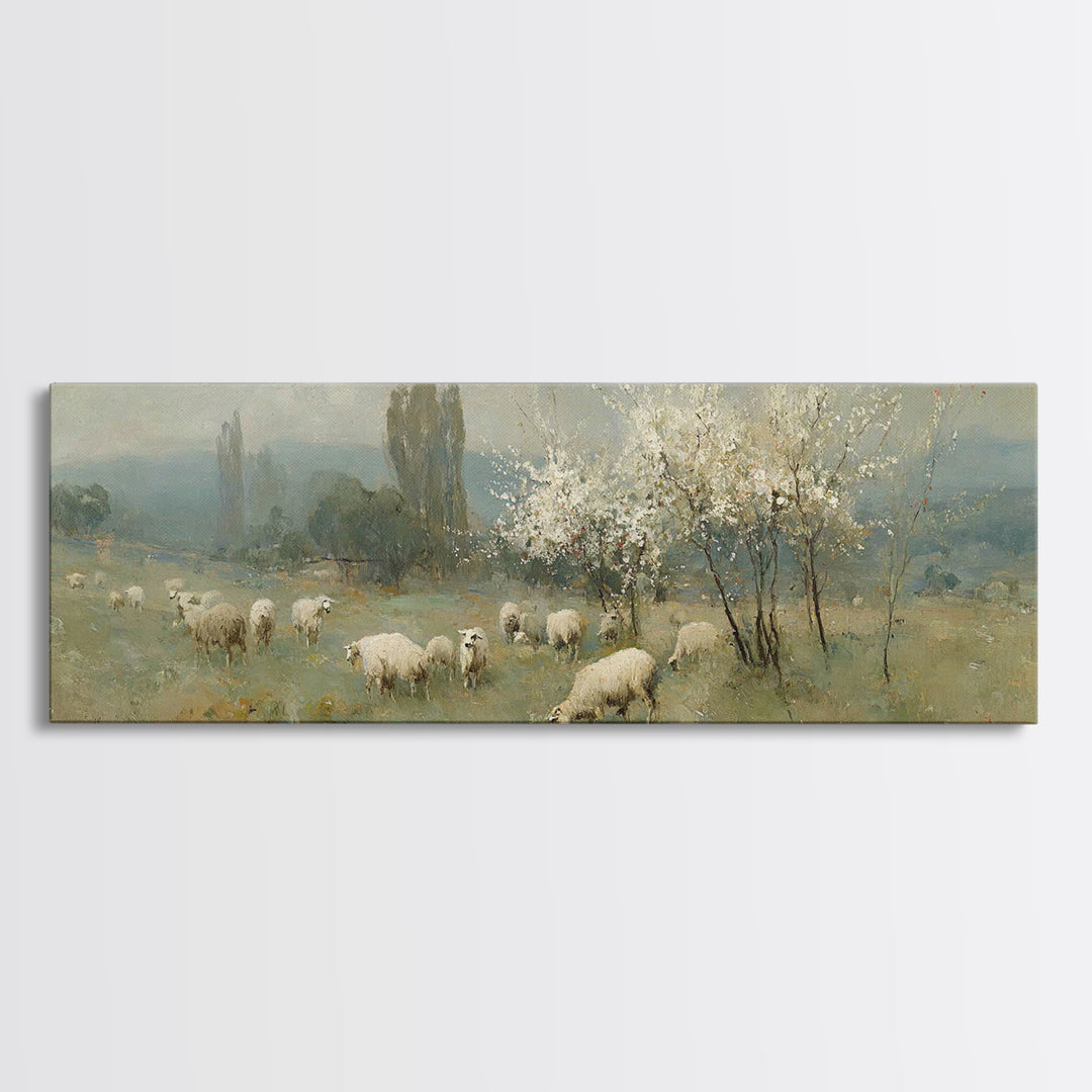 Heavenly Orchard | Framed Canvas Print | Christian Art Canvas | Christian Wall Art | Panoramic Wall Art | Jesus Painting | Christmas Art