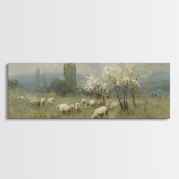 Heavenly Orchard | Framed Canvas Print | Christian Art Canvas | Christian Wall Art | Panoramic Wall Art | Jesus Painting | Christmas Art