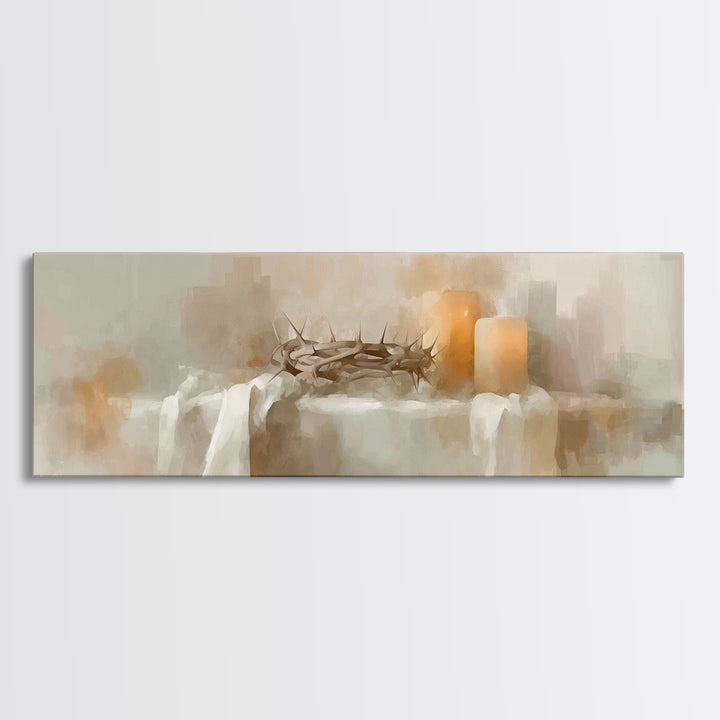 Holy Promise | Framed Canvas Print | Christian Art | Christian Wall Art | Panoramic Frame | Christian Art Canvas | Christmas Art