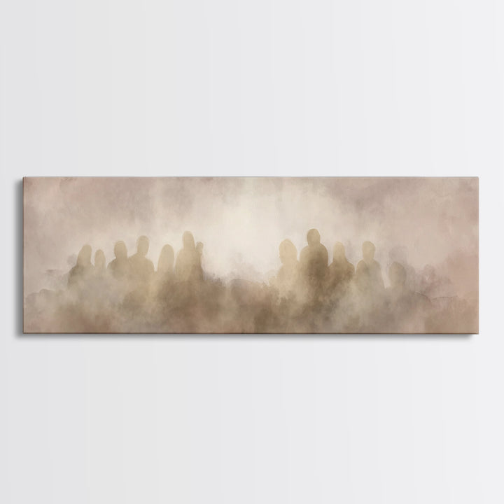 Shadows Of Witness – Framed Canvas Print – Christian Art Canvas – Christian Wall Art – Panoramic Painting – Christian Christmas Art – Chris