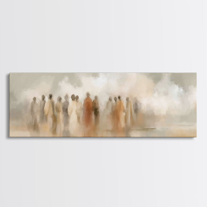 Desert Disciples | Framed Canvas Print | Christian Art Canvas | Christian Wall Art | Panoramic Print | Christian Painting | Christmas Art