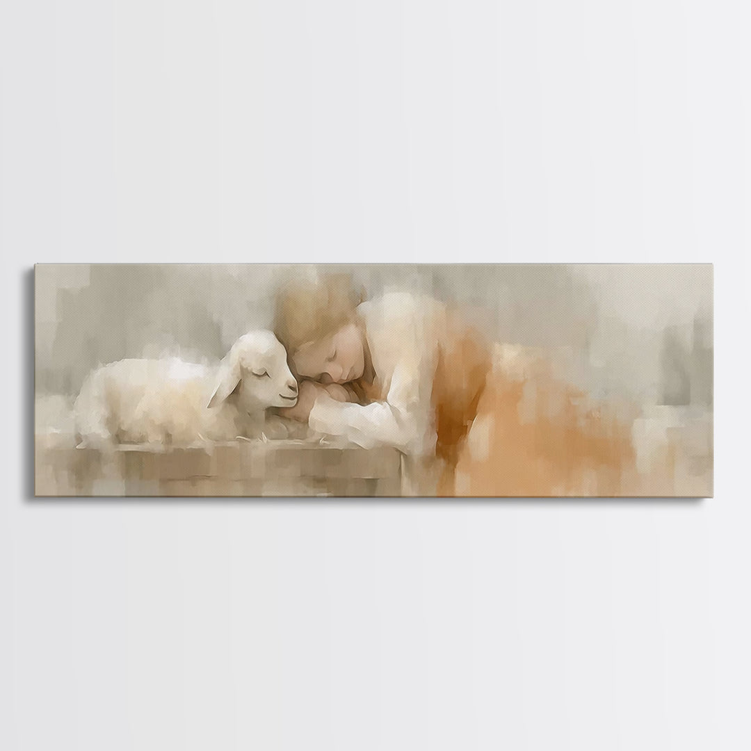 Childhood Grace – Framed Canvas Print – Christian Art Canvas – Christian Wall Art – Panoramic Painting – Christian Gift – Christian Christm