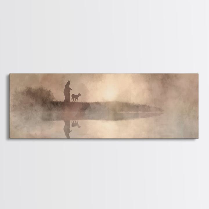 Walk Of Mercy, Framed Canvas Print, Christian Art Canvas, Christian Wall Art, Panoramic Painting, Jesus Art Print, Christian Decor