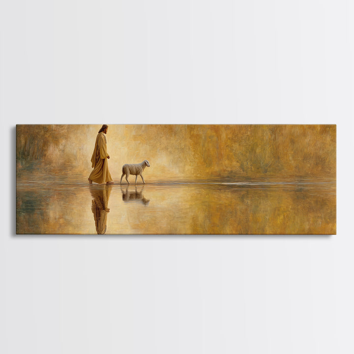 Paths Of Faith, Framed Canvas Print, Christian Wall Art, Christian Art Canvas, Panoramic Painting, Jesus Art Print, Christian Decor