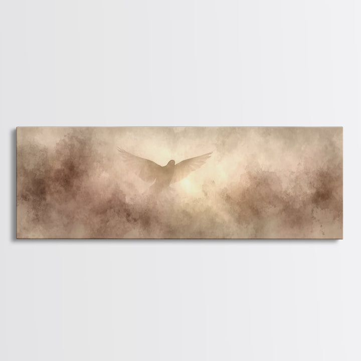 Wings Of Hope | Framed Canvas Print | Panoramic Print | Christian Art Canvas | Subtle Christian Art | Christian Wall Art | Christmas Art