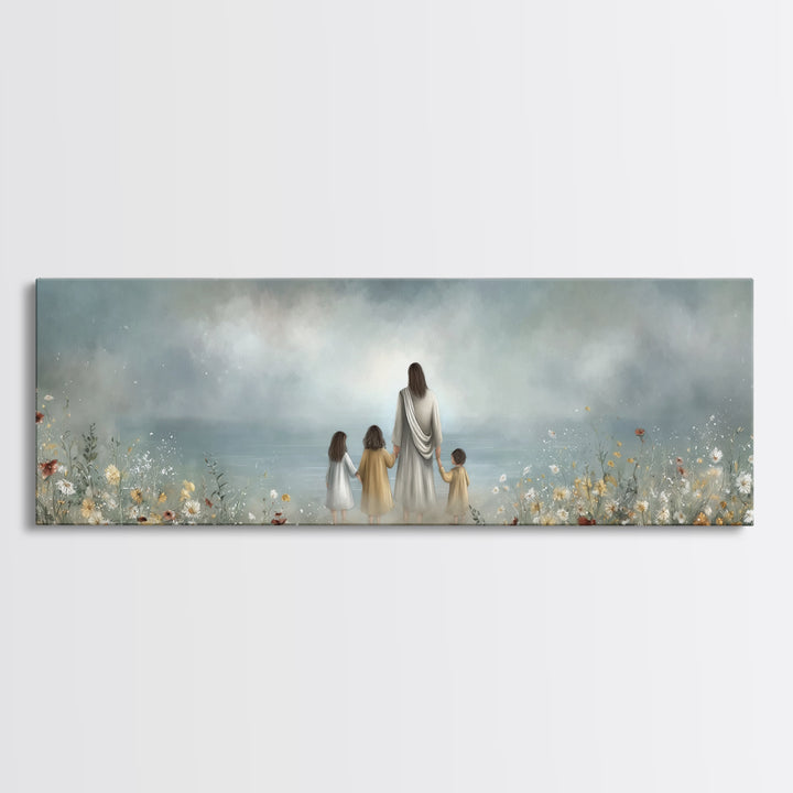 Path Of Grace – Framed Canvas Print – Christian Art Canvas – Christian Wall Art – Jesus Painting – Panoramic Print – Christian Decoration