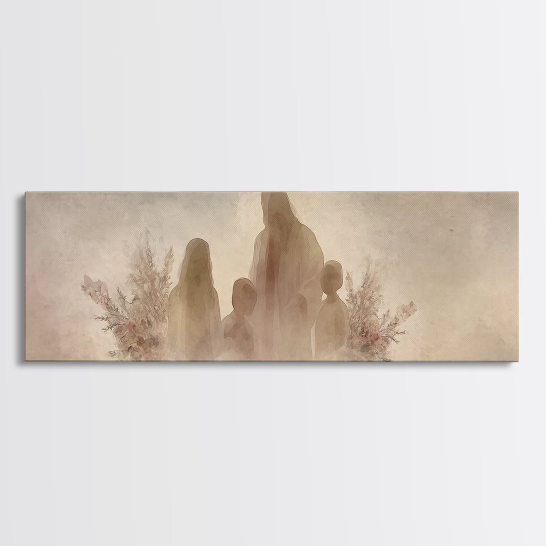 Silent Shepherd | Framed Canvas Print | Christian Art Canvas | Jesus Painting | Christian Wall Art | Panoramic Art | Christian Gift
