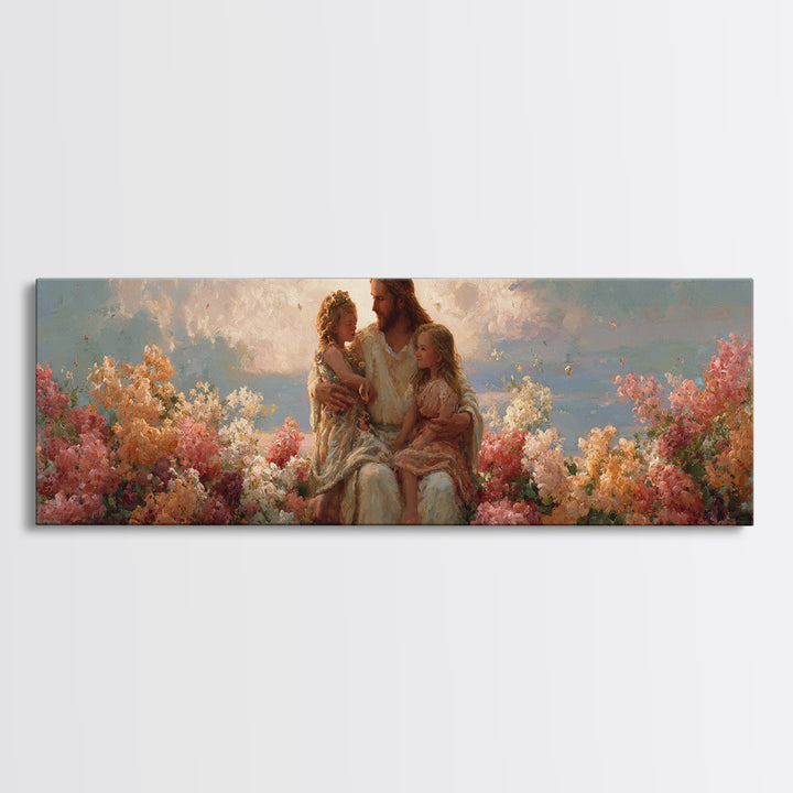 Endless Peace – Framed Canvas Print – Jesus Painting – Christian Art Canvas – Christian Wall Art – Panoramic Art – Christian Christmas
