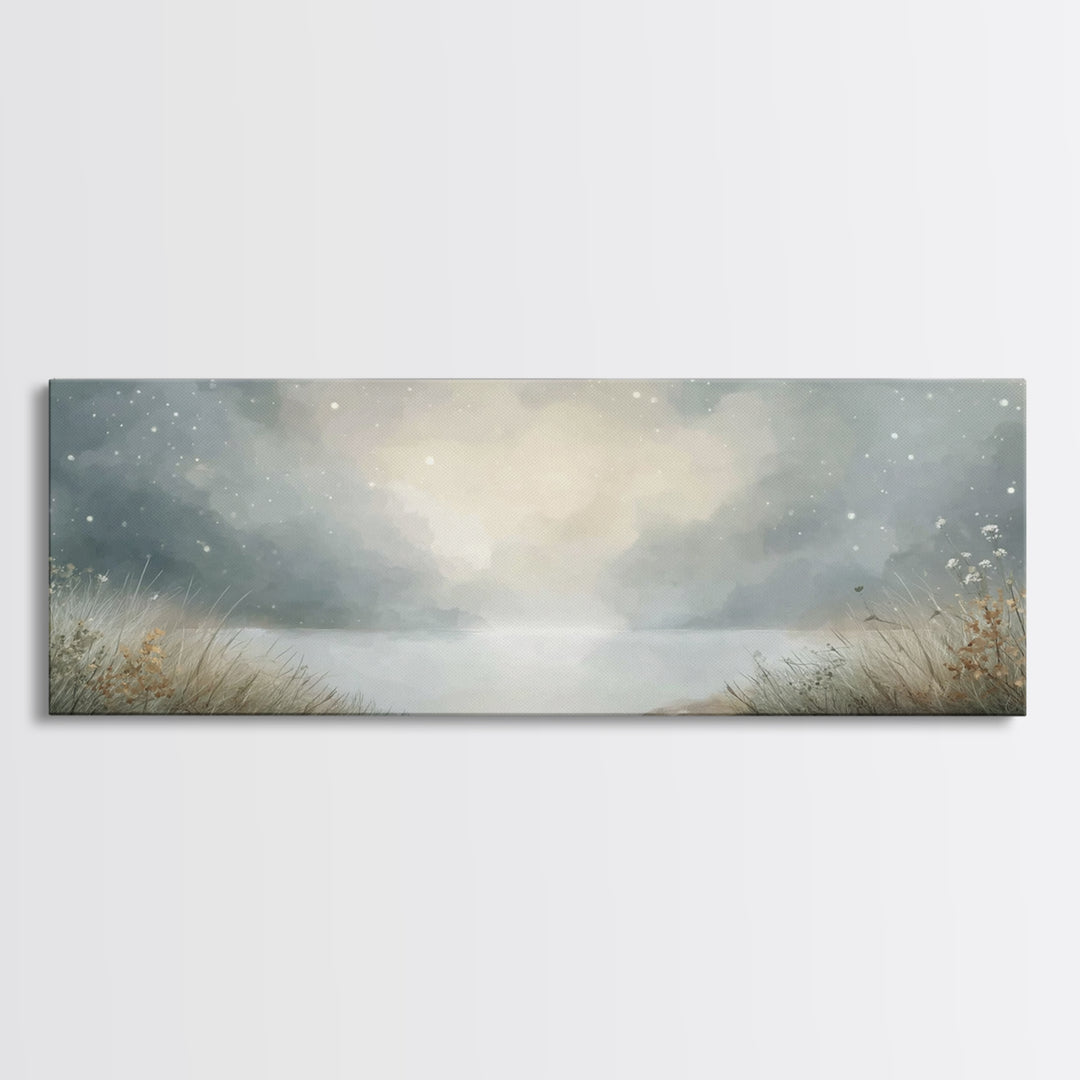 Pathway Of Peace | Framed Canvas Print | Christian Wall Art | Christian Art Canvas | Jesus Painting | Panoramic Art | Christian Christmas A