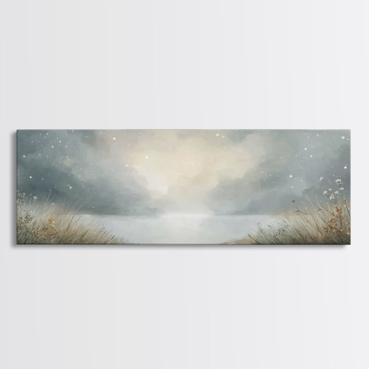 Pathway Of Peace | Framed Canvas Print | Christian Wall Art | Christian Art Canvas | Jesus Painting | Panoramic Art | Christian Christmas A