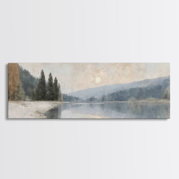 Still Waters Hope - Framed Canvas Print - Christian Art Canvas - Christian Wall Art - Panoramic Print - Christian Decor - Christian Gift