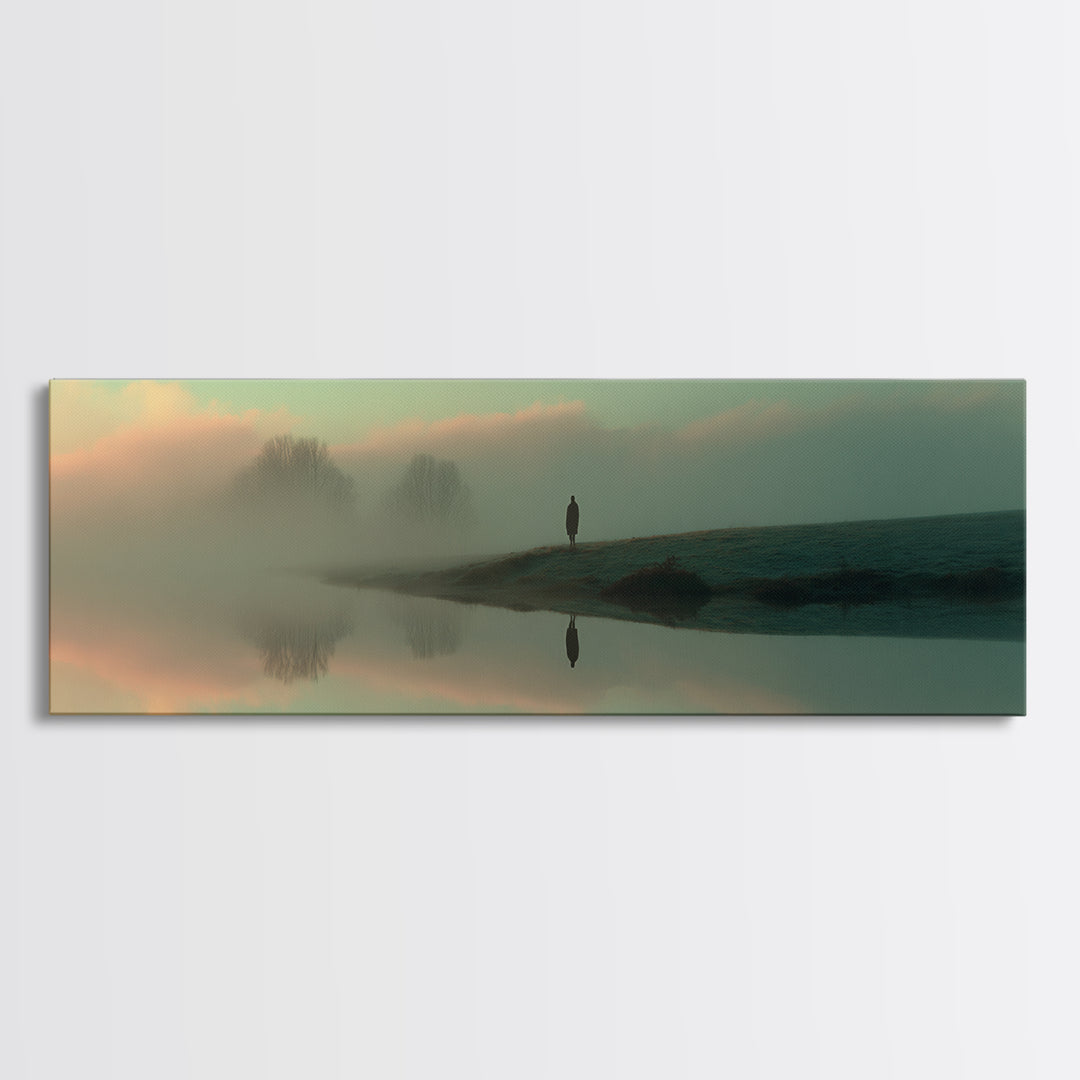 Heavenly Dawn, Framed Canvas Print, Christian Art Canvas, Jesus Painting, Panoramic Wall Art, Christian Wall Art, Christmas Art