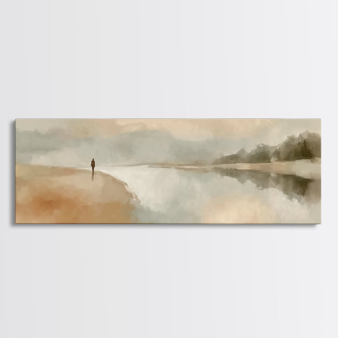 Graceful Journey | Framed Canvas Print | Jesus Painting | Christian Wall Art | Panoramic Wall Art | Christian Art Canvas | Christmas Art