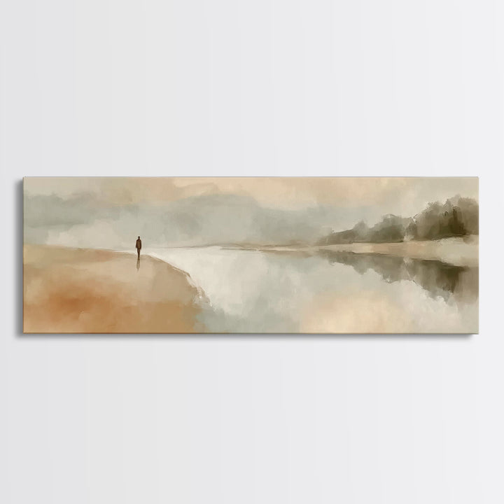Graceful Journey | Framed Canvas Print | Jesus Painting | Christian Wall Art | Panoramic Wall Art | Christian Art Canvas | Christmas Art