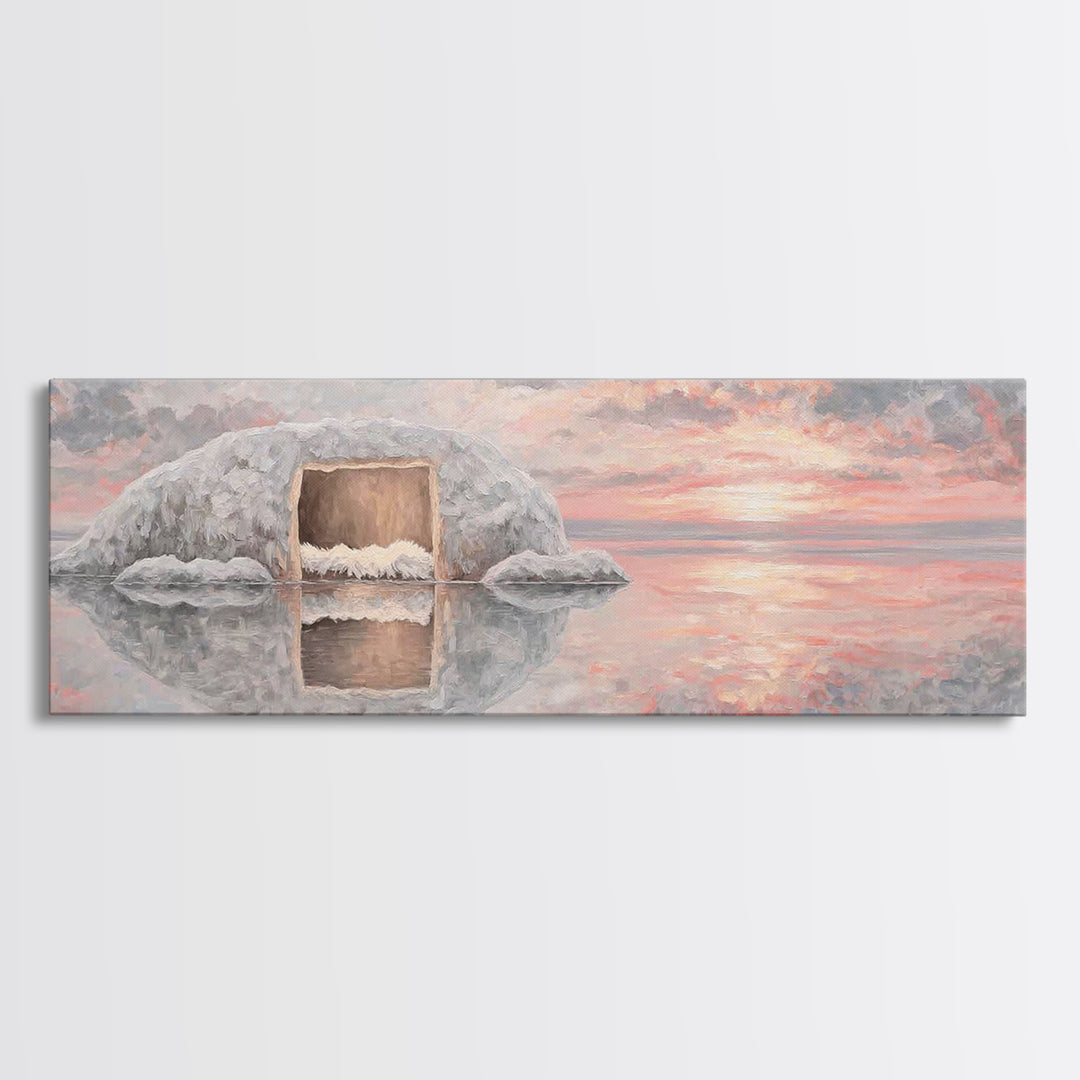 Manger Light | Framed Canvas Print | Panoramic Print | Christian Art Canvas | Christmas Art | Christian Wall Art | Christian Christmas Art