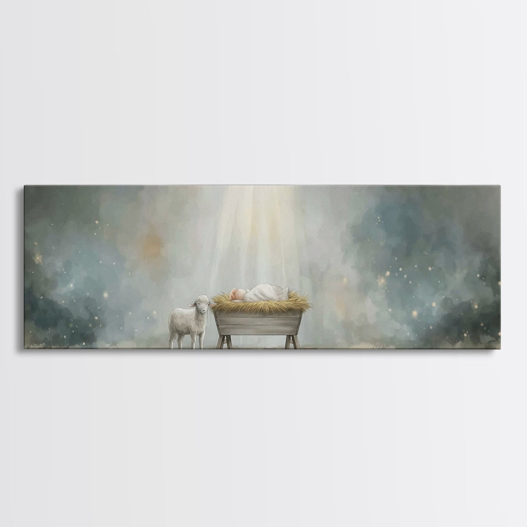 Desert Stillness – Framed Canvas Print – Christian Art Canvas – Panoramic Wall Art – Christian Painting – Christian Decor