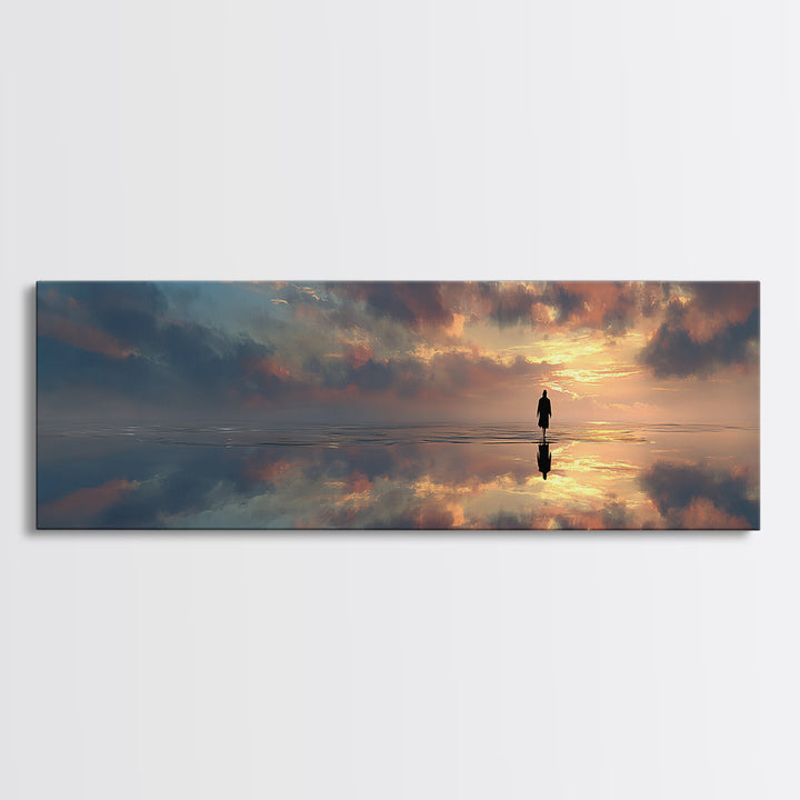 Heaven’s Horizon – Framed Canvas Print – Christian Wall Art – Panoramic Wall Art – Christian Art Canvas – Jesus Painting