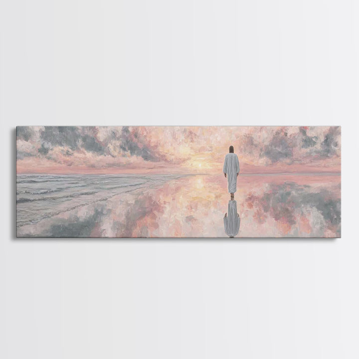 Dawn Of Mercy | Framed Canvas Print | Panoramic Painting | Christian Art | Jesus Painting | Christian Art Canvas | Large Christian Art