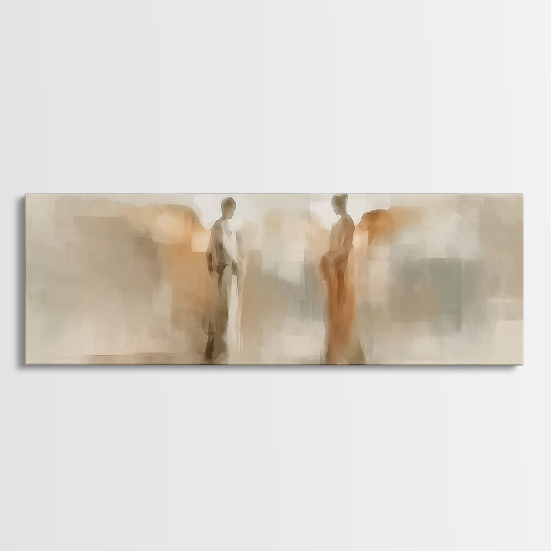Seraphic Vision Soft | Framed Canvas Print | Christian Art | Christian Canvas Art | Panoramic Painting | Christmas Art | Christian Christma