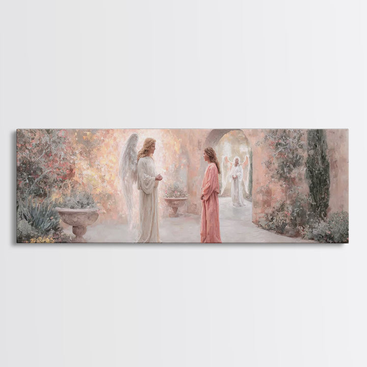 Garden Grace Vision – Framed Canvas Print – Panoramic Art – Christian Wall Art – Christian Art Canvas – Christian Painting – Christmas Art
