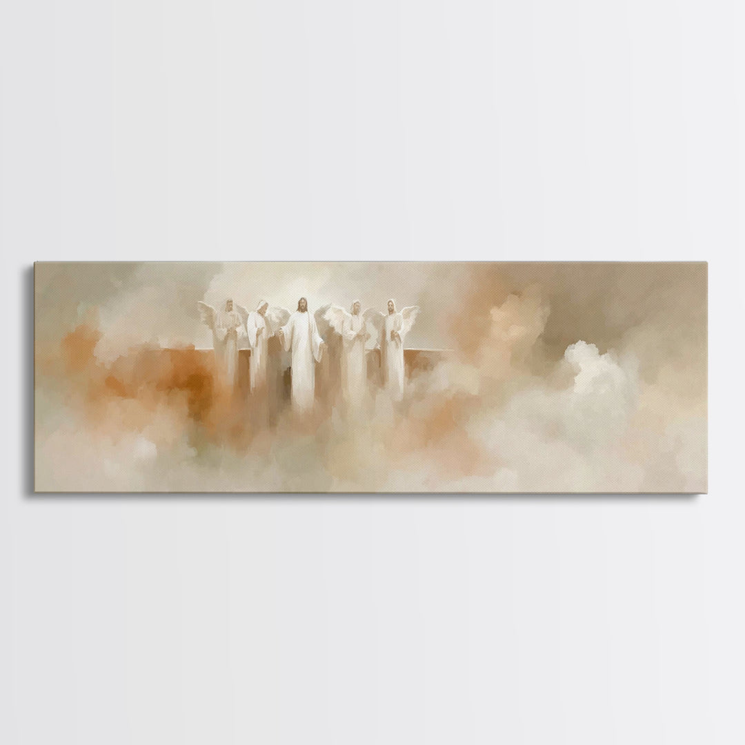 Ascension Glory Host | Framed Canvas Print | Panoramic Wall Art | Christian Art | Christian Painting | Christian Art Canvas | Christmas Art