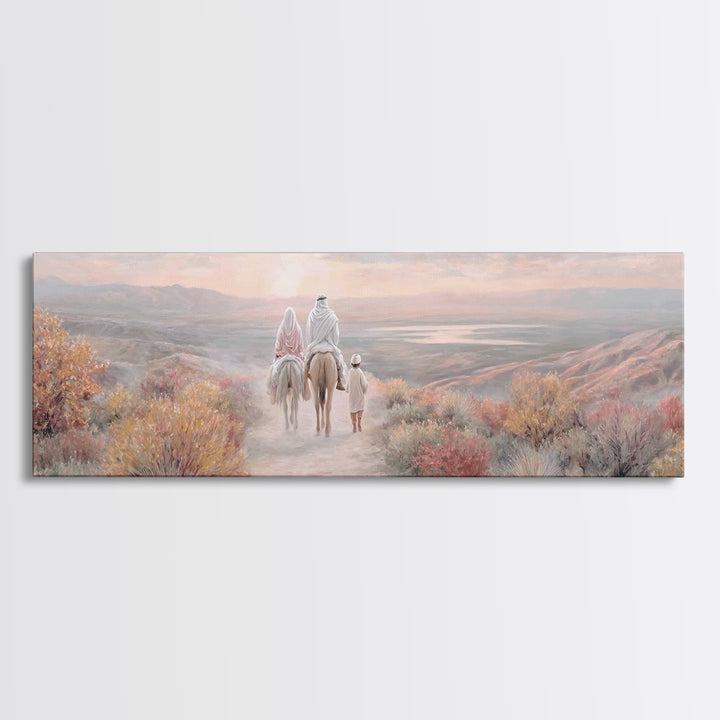 Dawn Of Hope | Framed Canvas Print | Christian Art | Panoramic Art | Christmas Art | Christian Christmas Decorations | Christian Wall Art