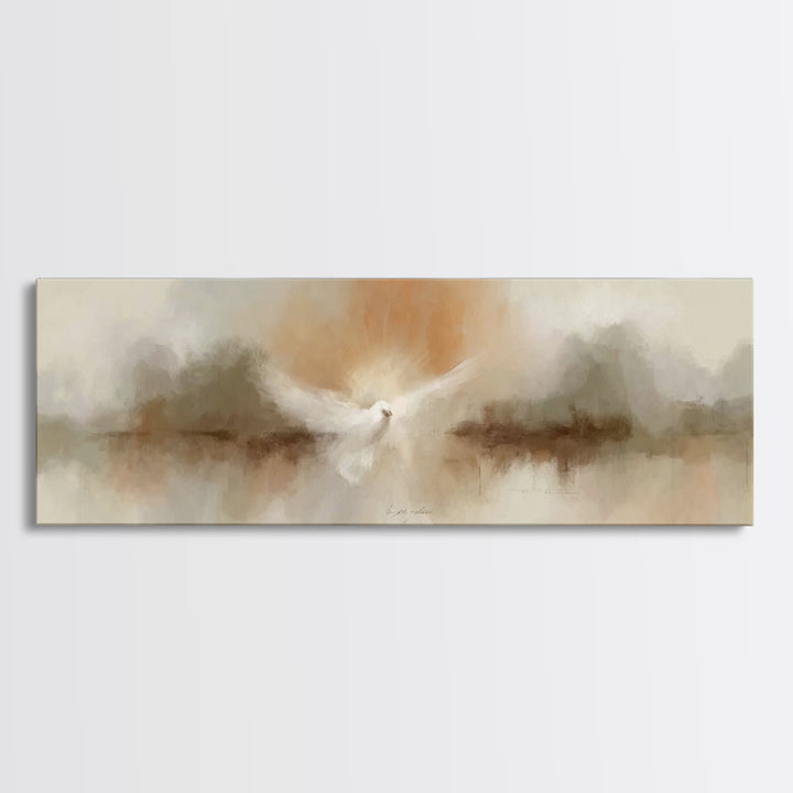 Majestic Spirit Rise | Framed Canvas Print | Christian Wall Art | Panoramic Art | Christian Art Canvas | Christian Gift | Christmas Art