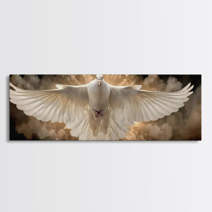 Spirit Of Radiance, Framed Canvas Print, Christian Art Canvas, Panoramic Painting, Christian Wall Art, Christmas Art, Christian Decor