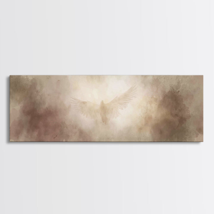 Holy Light Ascension | Framed Canvas Print | Christian Art | Panoramic Wall Art | Christian Canvas | Christmas Art | Christian Painting