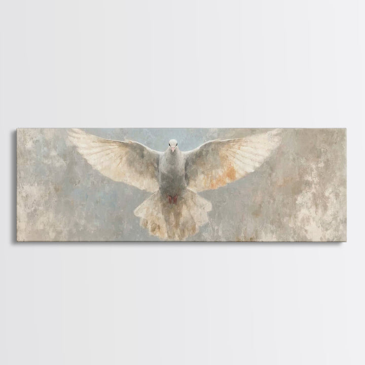 Peaceful Spirit Glow, Framed Canvas Print, Christian Art Canvas, Panoramic Art, Christian Wall Art, Christian Christmas Art, Christian Gift