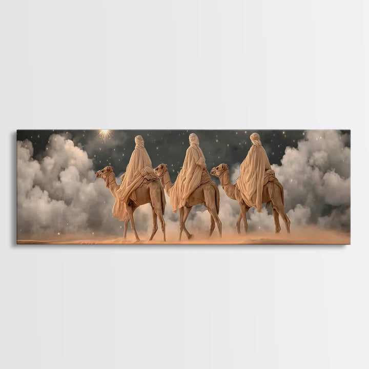 Star of Hope, Framed Canvas Print, Christian Art Print, Panoramic Art, Christmas Art, Christian Christmas Decor, Christian Wall Art