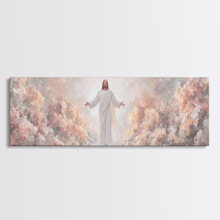 Glory Revealed | Framed Canvas Print | Christian Art Canvas | Panoramic Frame | Christian Wall Art | Jesus Painting | Christian Christmas A