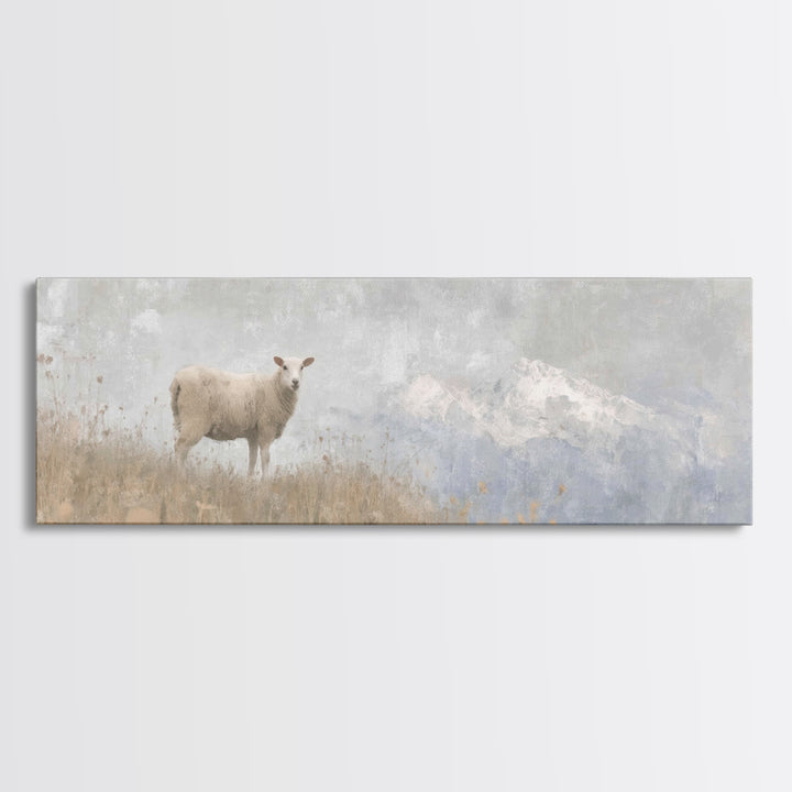Shepherd’s Hope – Framed Canvas Print – Christian Wall Art – Christian Art Canvas – Panoramic Painting – Christian Decor – Christian Gift