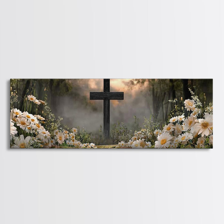 Forest Mercy | Framed Canvas Print | Christian Art Canvas | Christian Wall Art | Panoramic Print | Christian Art | Christian Gift