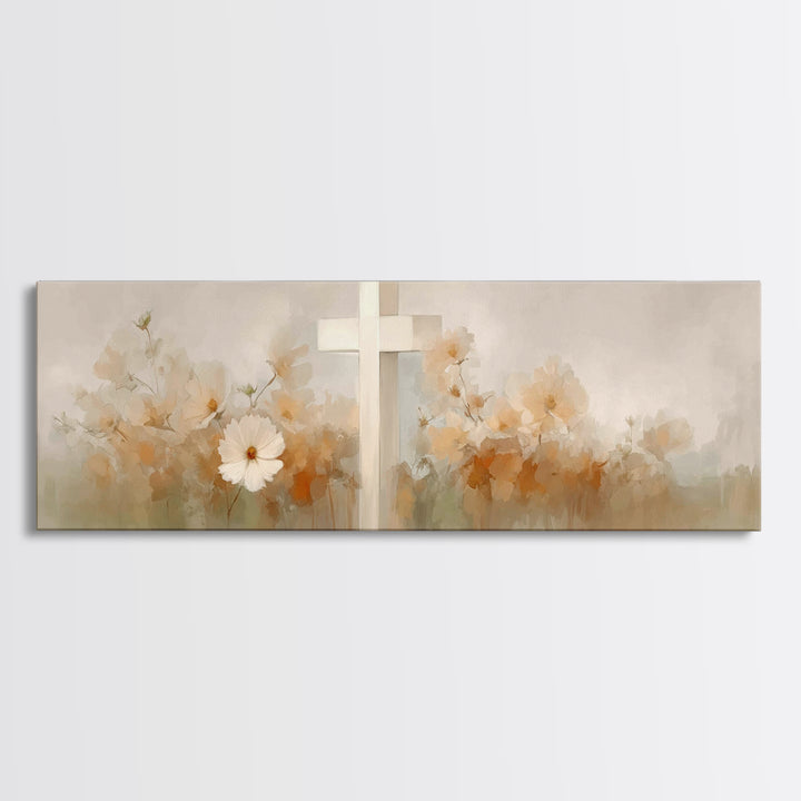 Blooming Hope, Framed Canvas Print, Christian Art Canvas, Christian Wall Art, Panoramic Print, Christian Art, Christian Gift