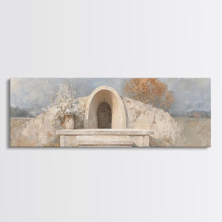 Risen Dawn | Framed Canvas Print | Christian Wall Art | Christian Art Canvas | Panoramic Art | Christian Art | Christian Gift