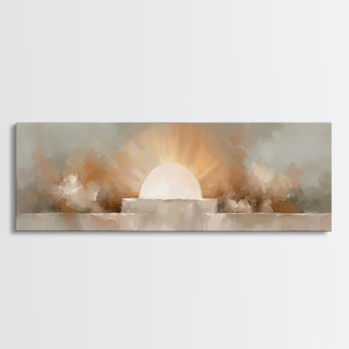 Stone Of Glory – Framed Canvas Print – Christian Wall Art – Christian Art Canvas – Panoramic Painting – Christian Art – Christian Gift