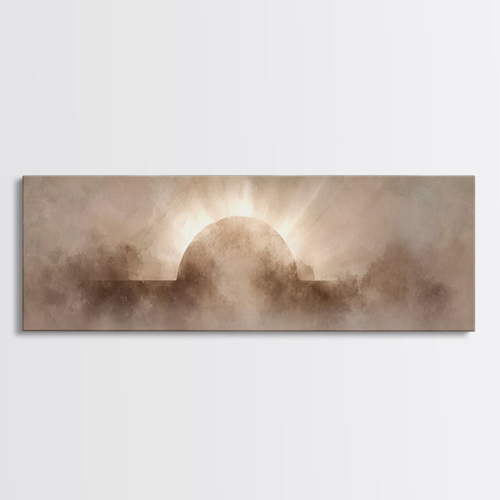 He Is Risen – Framed Canvas Print – Christian Wall Art – Christian Art Canvas – Panoramic Print – Christian Art – Christian Gift