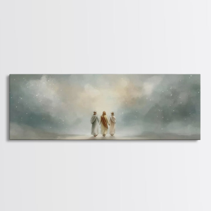 Guided By Glory | Framed Canvas Print | Christian Wall Art | Christian Art Canvas | Panoramic Art | Christian Art Gift | Christmas Wall Art
